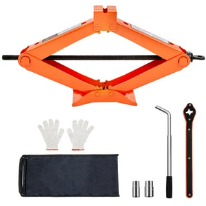 VEVOR Scissor Jack, 2.5 Ton/5512 lbs Scissor Car Jack, 3.7"-17.1" Lifting Range Scissor Lift Jack with Ratcheting Handle and L-Wrench, Portable Tire Jack for Cars Trucks Sedans MPVs! (NEW IN BOX)