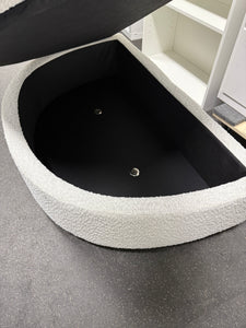 Holley Half Moon Storage Ottoman! (NEW)