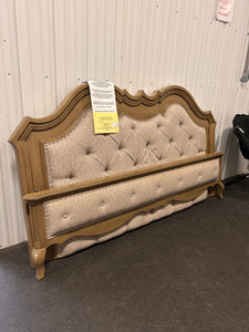 Solid wood upholstered King Size Headboard & Footboard!