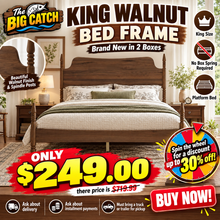 Rosalind Wheeler King Platform Bed Frame - Walnut (Brand New In 2 Boxes)