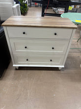 Scarlett 33.9'' W 3 - Drawer Dresser, Rustic White/Brown
