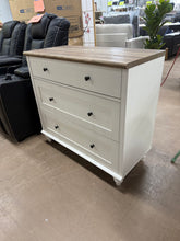 Scarlett 33.9'' W 3 - Drawer Dresser, Rustic White/Brown