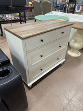 Scarlett 33.9'' W 3 - Drawer Dresser, Rustic White/Brown