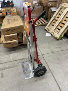 Milwaukee 1,000 lbs. Capacity 4-in-1 Hand Truck! (BRAND NEW -)

-Brand new, bent wheel from shipping but not too bad