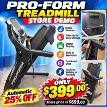 PRO-FORM TREADMILL – STORE DEMO! - (CRACKED PLASTIC)