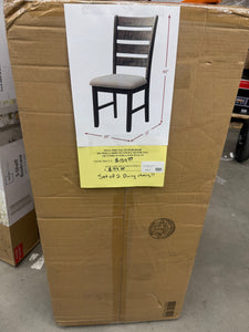 Picket House Furnishings Dex Ladder Back Dining Side Chair in Walnut w/ Beige cushion(Set of 2)!! NEW IN BOX!!