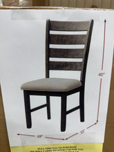 Picket House Furnishings Dex Ladder Back Dining Side Chair in Walnut w/ Beige cushion(Set of 2)!! NEW IN BOX!!