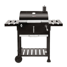 24 in. Charcoal BBQ Grill in Black with 2-Side Table
by Royal Gourmet- new in box