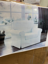 Ashton Ivory Polyester Arm Chair with Removable Cushions