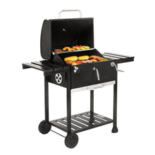 24 in. Charcoal BBQ Grill in Black with 2-Side Table
by Royal Gourmet- new in box