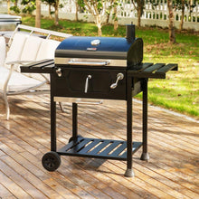 24 in. Charcoal BBQ Grill in Black with 2-Side Table
by Royal Gourmet- new in box