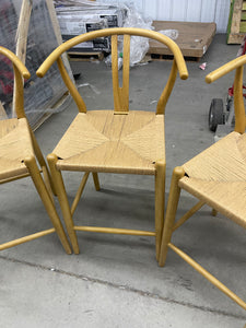 NADAAL STUDIOS
Hayden 26 in. Natural Scandinavian Elm Wood Counter Stool with Woven Fiber Seat- new - set of 3 stools
