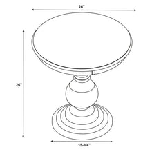 Linon Amelia Round Wood Accent Table Pedestal Base 26.5" High in Espresso! (NEW IN BOX)