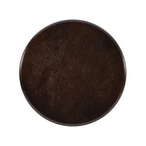 Linon Amelia Round Wood Accent Table Pedestal Base 26.5" High in Espresso! (NEW IN BOX)