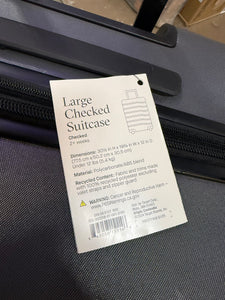 Hardside Large Checked Spinner Suitcase - Open Story! (NEW - DARK GREY!)