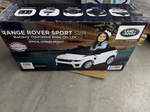 Best Ride on Cars 12V Range Rover Powered Ride-On - White: Plastic, 3+ Years, 55 lbs Capacity! (NEW IN BOX)
