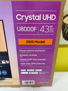 Samsung Crystal UHD 4K 43” Smart TV! (NEW IN BOX)