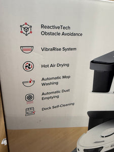 roborock S7 Max Ultra Robot Vacuum and Mop Combo, Auto Mop Drying and Washing, Self-Emptying and Refilling, 5500Pa Suction, Reactive Tech Obstacle Avoidance, White (RockDock Ultra Series)! (NEW IN BOX)