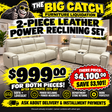 2-PIECE LEATHER POWER RECLINING SOFA & LOVESEAT SET! 🔥
