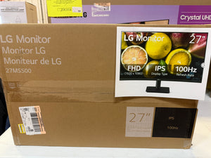 LG Electronics 27" IPS Full HD 100Hz Borderless Design Monitor: HDMI, Adjustable Tilt! (NEW IN BOX)