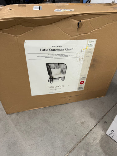 Steel Mackworth Outdoor Patio Statement Armless Chair Black - Threshold! (NEW IN BOX)