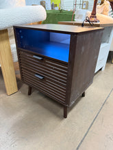 19.7" Nightstand With 2 Drawers & Open Shelf, Bedside Table With LED Lights & Outlets, End Table For Bedroom Or Living Room, Set of 2! (NEW & ASSEMBLED)