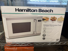 Hamilton Beach 1.1 cu ft Countertop Microwave Oven in White and Stainless Steel Color, Sensor Cook