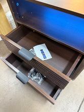 19.7" Nightstand With 2 Drawers & Open Shelf, Bedside Table With LED Lights & Outlets, End Table For Bedroom Or Living Room, Set of 2! (NEW & ASSEMBLED)