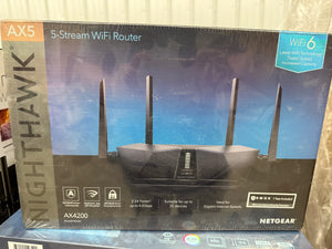 Netgear Nighthawk 5-Stream Dual Band Wi-Fi 6 Router (RAX43): 4 Ethernet Ports, USB Connection! (NEW IN BOX)