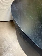 Beautiful Mod Round Coffee Table by Drew Barrymore, Black Wood!! (NEW - ASSMEBLED - SMALL CHIP FROM SHIPPING)