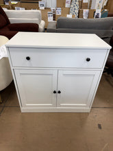 Marta Shaker White Sideboard Buffet Cabinet with Drawer— 31.5"W x 15.7"D x 31.5"H! (NEW & ASSEMBLED)