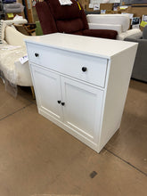 Marta Shaker White Sideboard Buffet Cabinet with Drawer— 31.5"W x 15.7"D x 31.5"H! (NEW & ASSEMBLED)