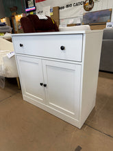 Marta Shaker White Sideboard Buffet Cabinet with Drawer— 31.5"W x 15.7"D x 31.5"H! (NEW & ASSEMBLED)