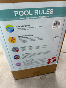 Intex 14' x 42" Clearview Prism Frame Above Ground Pool - Graywood Print: Steel Frame & Vinyl Liner! (NEW IN BOX)