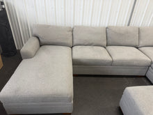 Thomasville Langdon Fabric Sectional with Chaise and Storage Ottoman, Gray!! (DEPARTMENT STORE RETURN! - PHOTOS SHOWNH