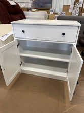 Marta Shaker White Sideboard Buffet Cabinet with Drawer— 31.5"W x 15.7"D x 31.5"H! (NEW & ASSEMBLED)