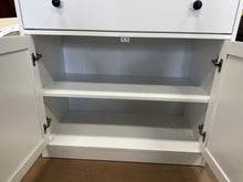 Marta Shaker White Sideboard Buffet Cabinet with Drawer— 31.5"W x 15.7"D x 31.5"H! (NEW & ASSEMBLED)