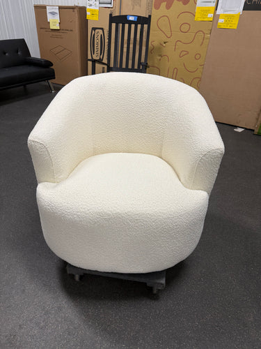 Mainstays Boucle Swivel Chair, Cream! (BRAND NEW)