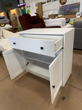 Marta Shaker White Sideboard Buffet Cabinet with Drawer— 31.5"W x 15.7"D x 31.5"H! (NEW & ASSEMBLED)