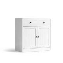 Marta Shaker White Sideboard Buffet Cabinet with Drawer— 31.5"W x 15.7"D x 31.5"H! (NEW IN BOX)