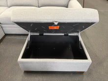 Thomasville Langdon Fabric Sectional with Chaise and Storage Ottoman, Gray!! (DEPARTMENT STORE RETURN! - PHOTOS SHOWNH
