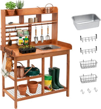 OOOK Potting Bench, Nordic Scots Pine Potting Table, Removable Sink, Workstation for Outside Patio Lawn, Wooden Garden Work Station- new in box