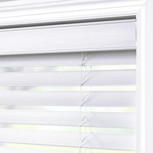 Better Homes & Gardens 2" Cordless Faux Wood Horizontal Blinds, White, 35" W x 72" L! (NEW IN BOX)