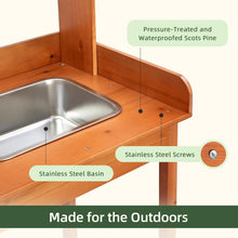 OOOK Potting Bench, Nordic Scots Pine Potting Table, Removable Sink, Workstation for Outside Patio Lawn, Wooden Garden Work Station- new in box