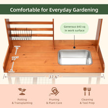 OOOK Potting Bench, Nordic Scots Pine Potting Table, Removable Sink, Workstation for Outside Patio Lawn, Wooden Garden Work Station- new in box