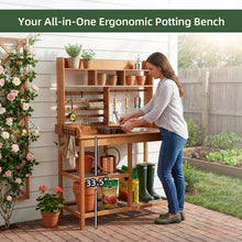 OOOK Potting Bench, Nordic Scots Pine Potting Table, Removable Sink, Workstation for Outside Patio Lawn, Wooden Garden Work Station- new in box