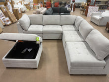 Thomasville Tisdale Fabric Sectional with Storage Ottoman!! BRAND NEW - LIGHT GREY!