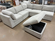 Thomasville Tisdale Fabric Sectional with Storage Ottoman!! BRAND NEW - LIGHT GREY!