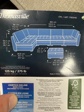 Thomasville Tisdale Fabric Sectional with Storage Ottoman!! BRAND NEW - LIGHT GREY!