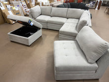 Thomasville Tisdale Fabric Sectional with Storage Ottoman!! BRAND NEW - LIGHT GREY!